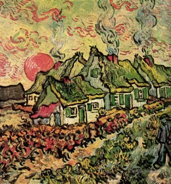 Cottages Reminiscence du Nord Vincent van Gogh Peinture à l'huile